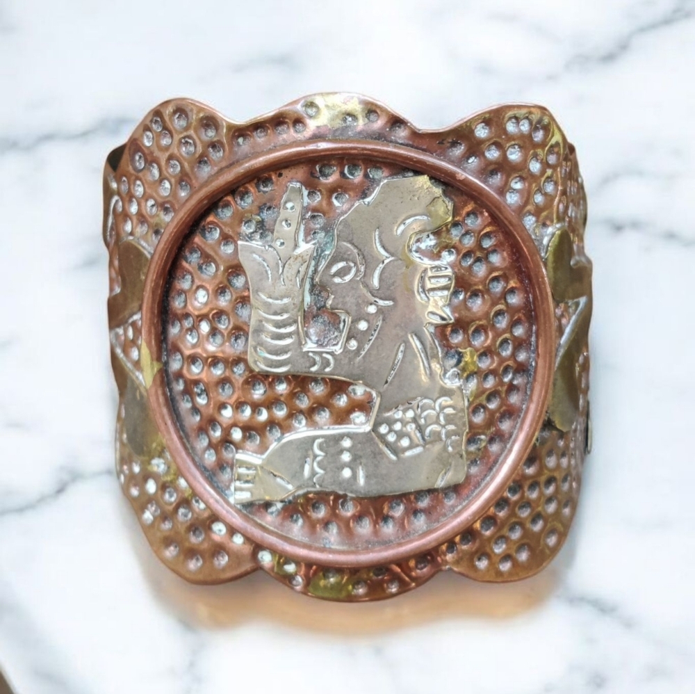 Antique Tribal Copper Cuff Bracelet